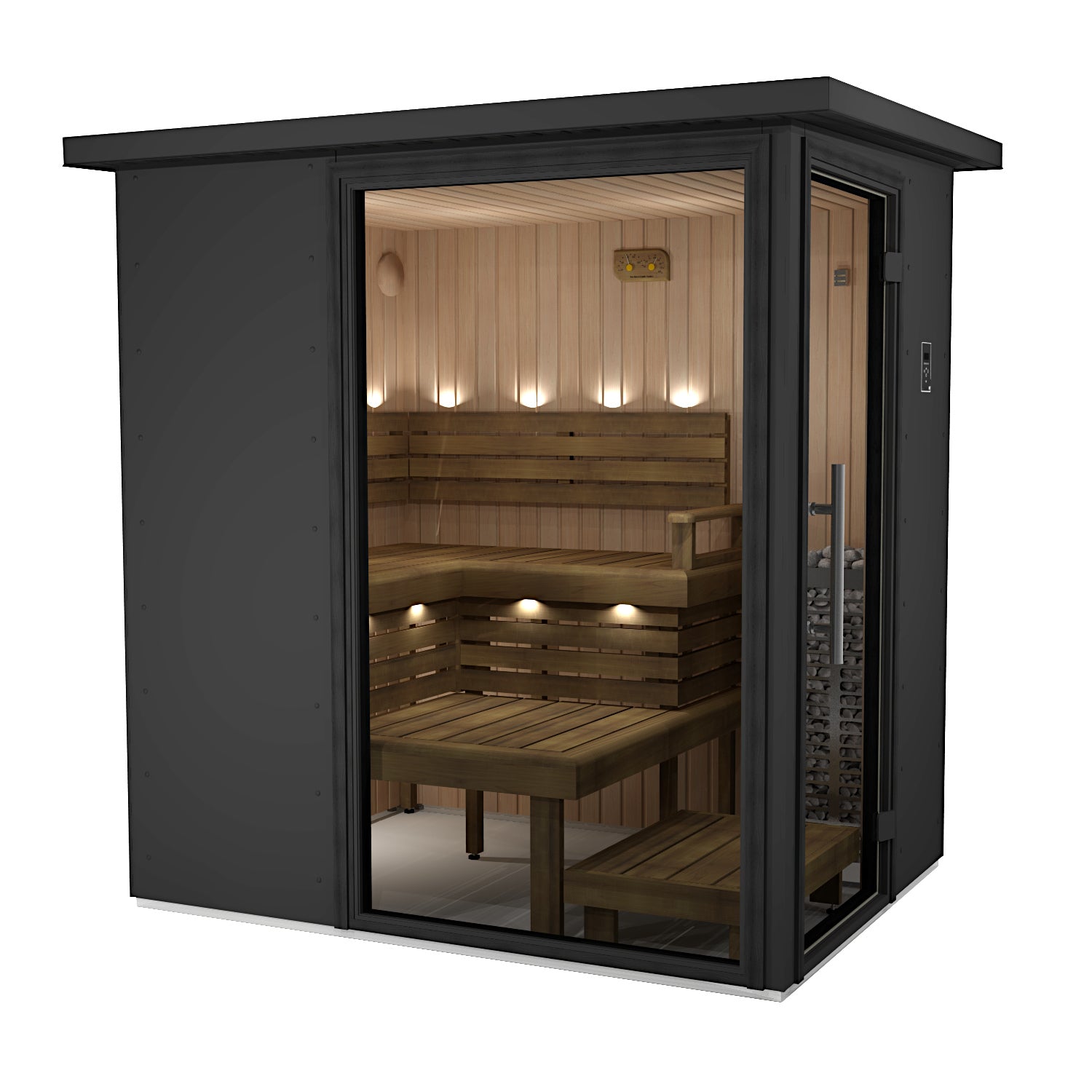 Outdoor sauna NL2015 Deco black – Saunastore.com