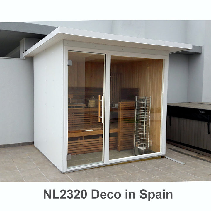 NL2320 Deco - White outdoor sauna