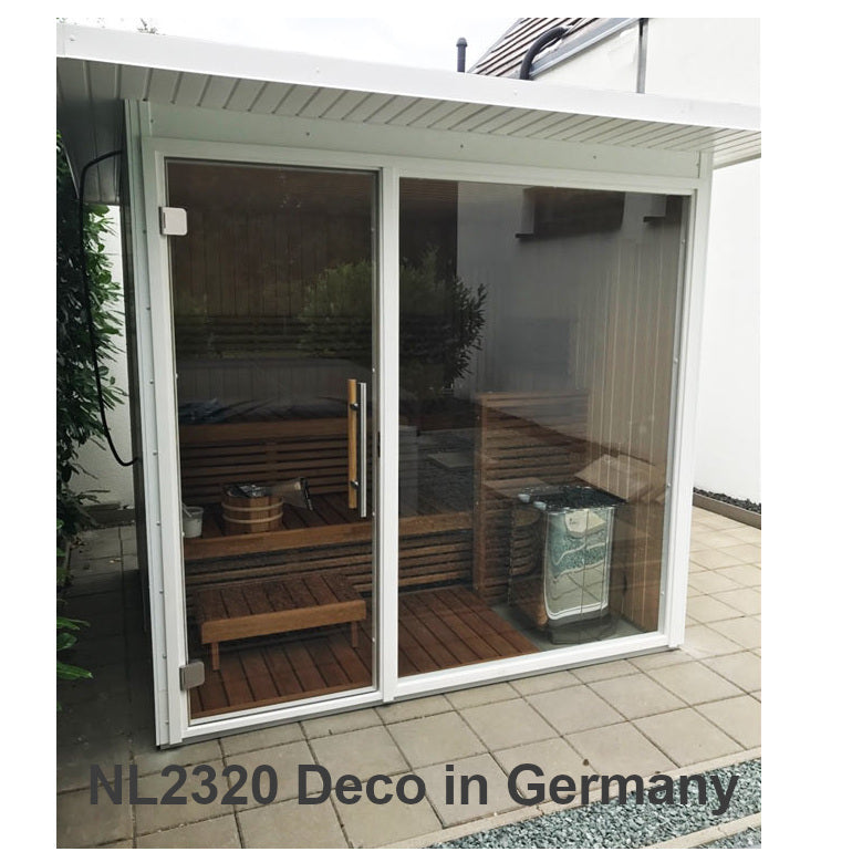 NL2320 Deco - White outdoor sauna
