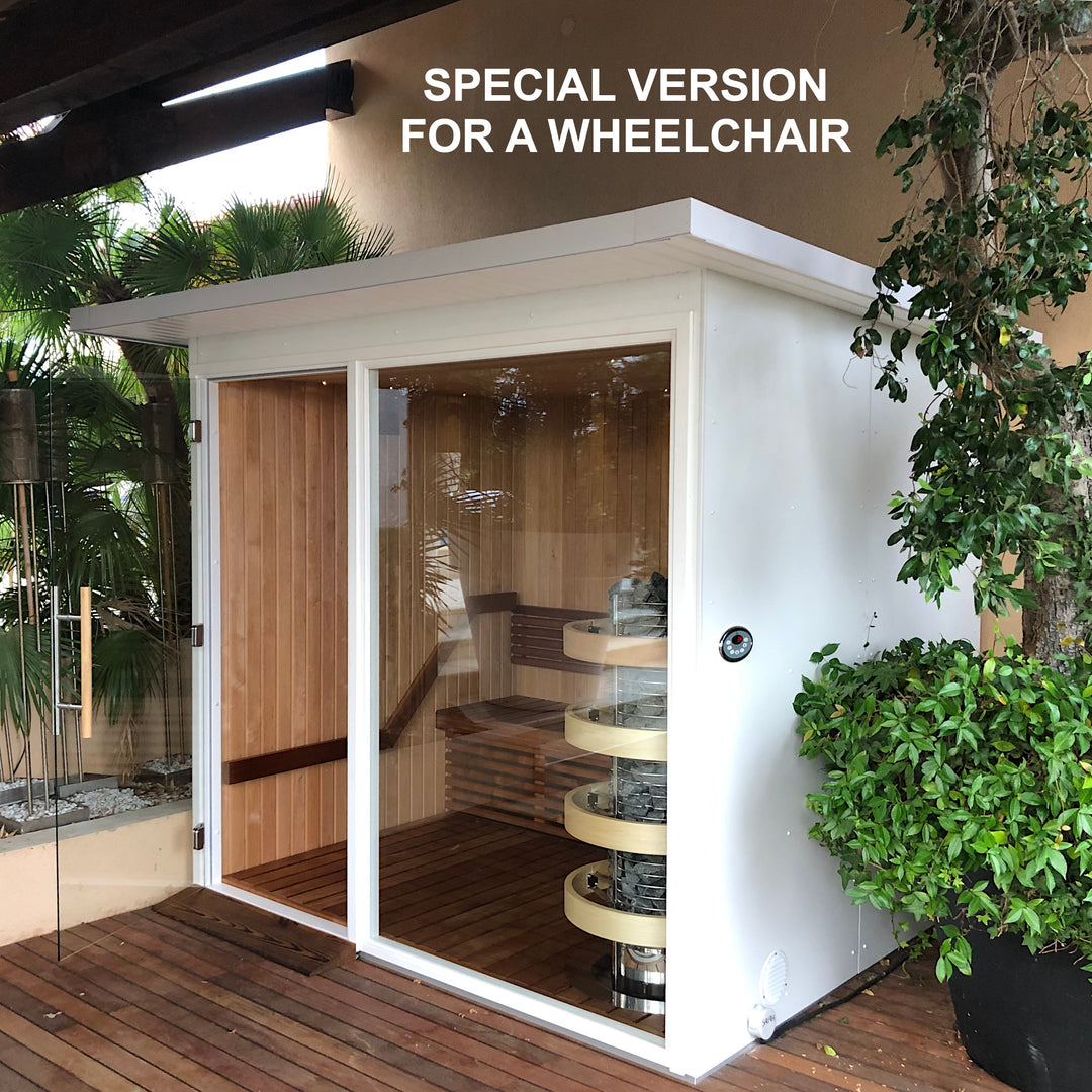NL2320 Deco - White outdoor sauna