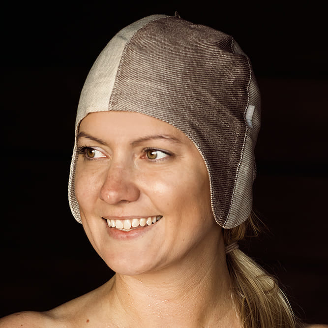 Fin brown Sauna Hat - 2263 – Saunastore.com