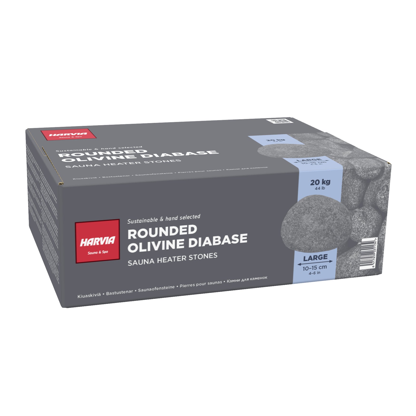 Harvia sauna heater stones rounded olivine diabase – Saunastore.com
