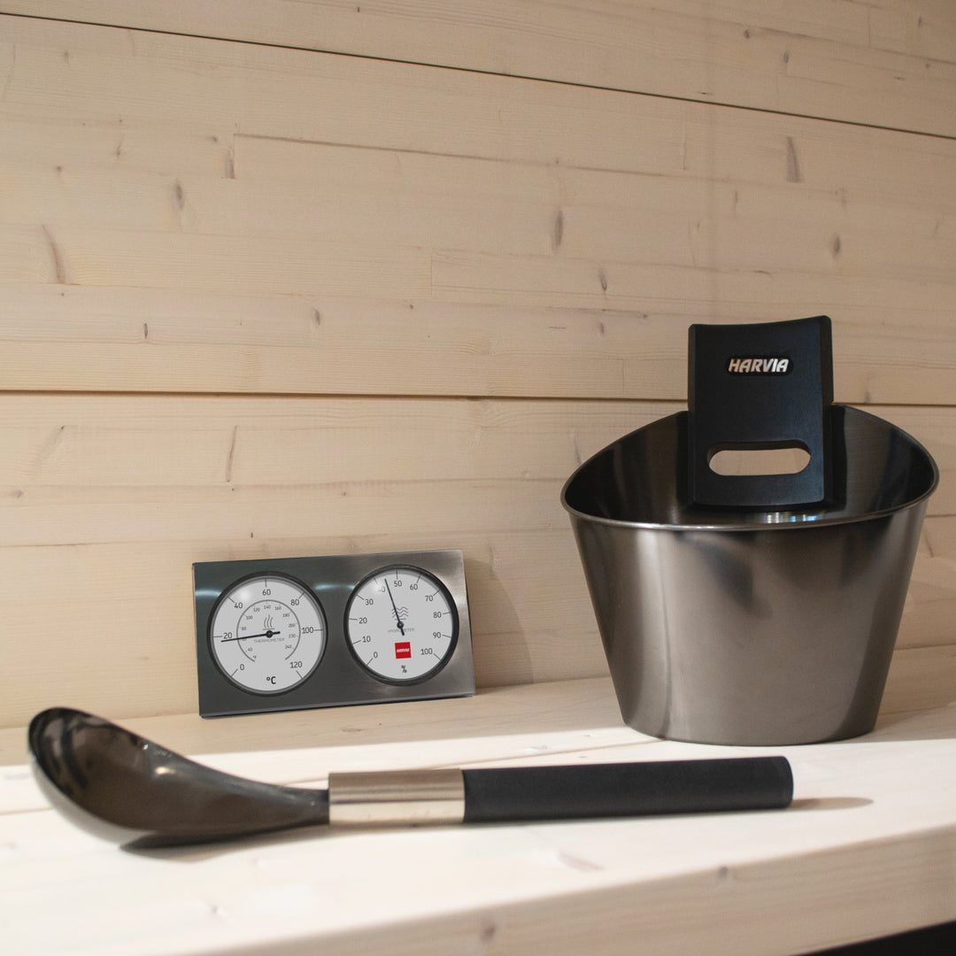 Harvia sauna accessory kit - Black Steel