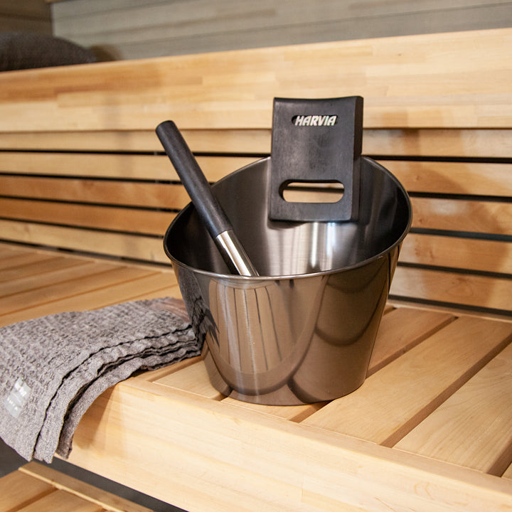 Harvia sauna accessory kit - Black Steel