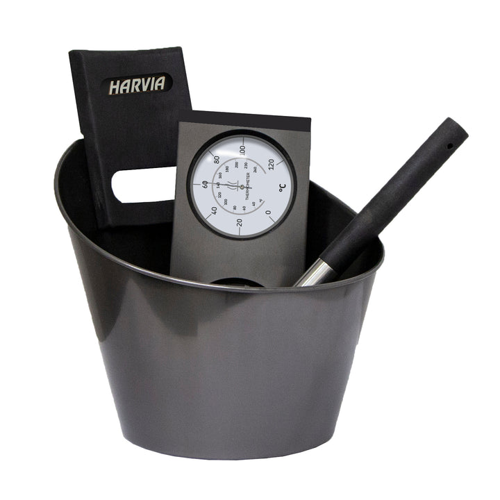 Harvia sauna accessory kit - Black Steel