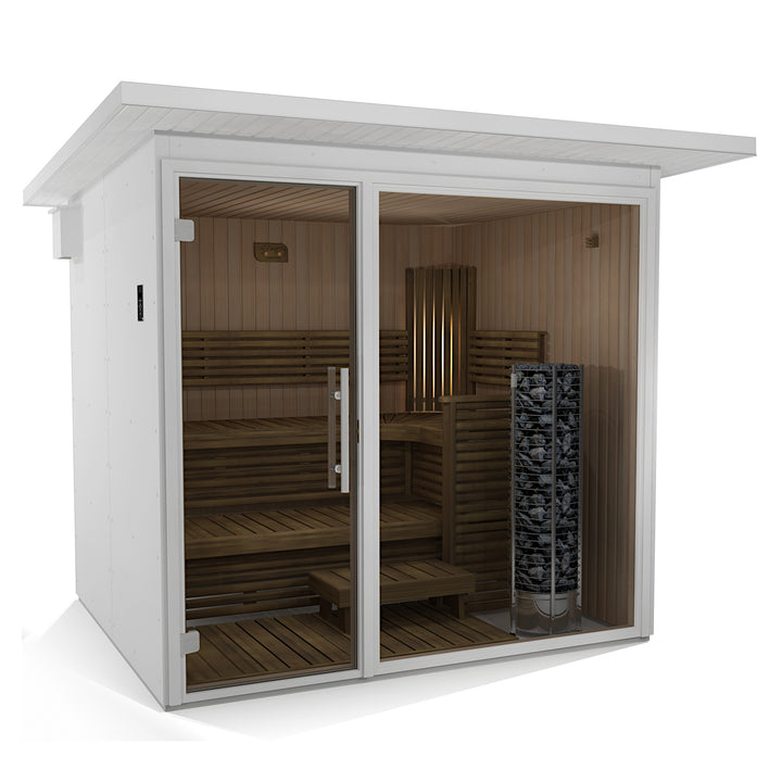 NL2320 Deco - White outdoor sauna