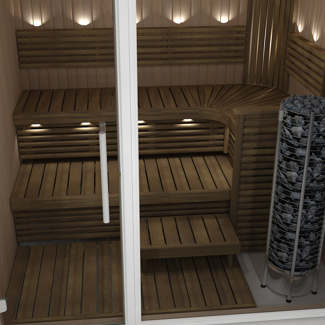 NL2320 Deco - White outdoor sauna