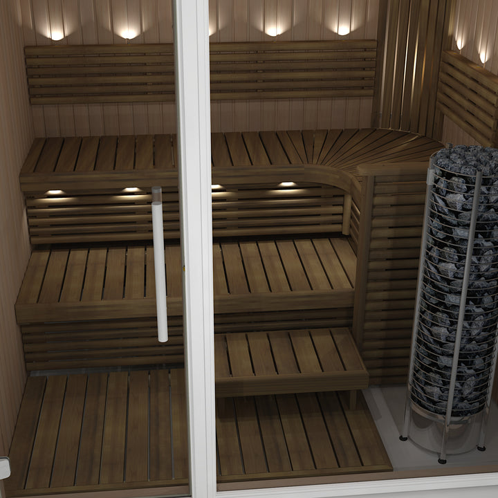 NL2320 Deco - White outdoor sauna