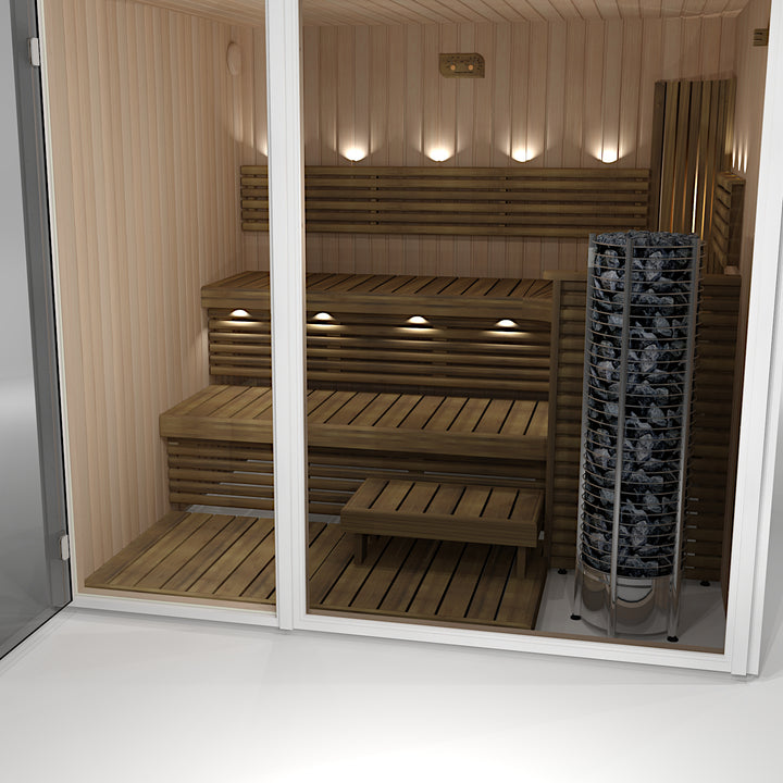 NL2320 Deco - White outdoor sauna