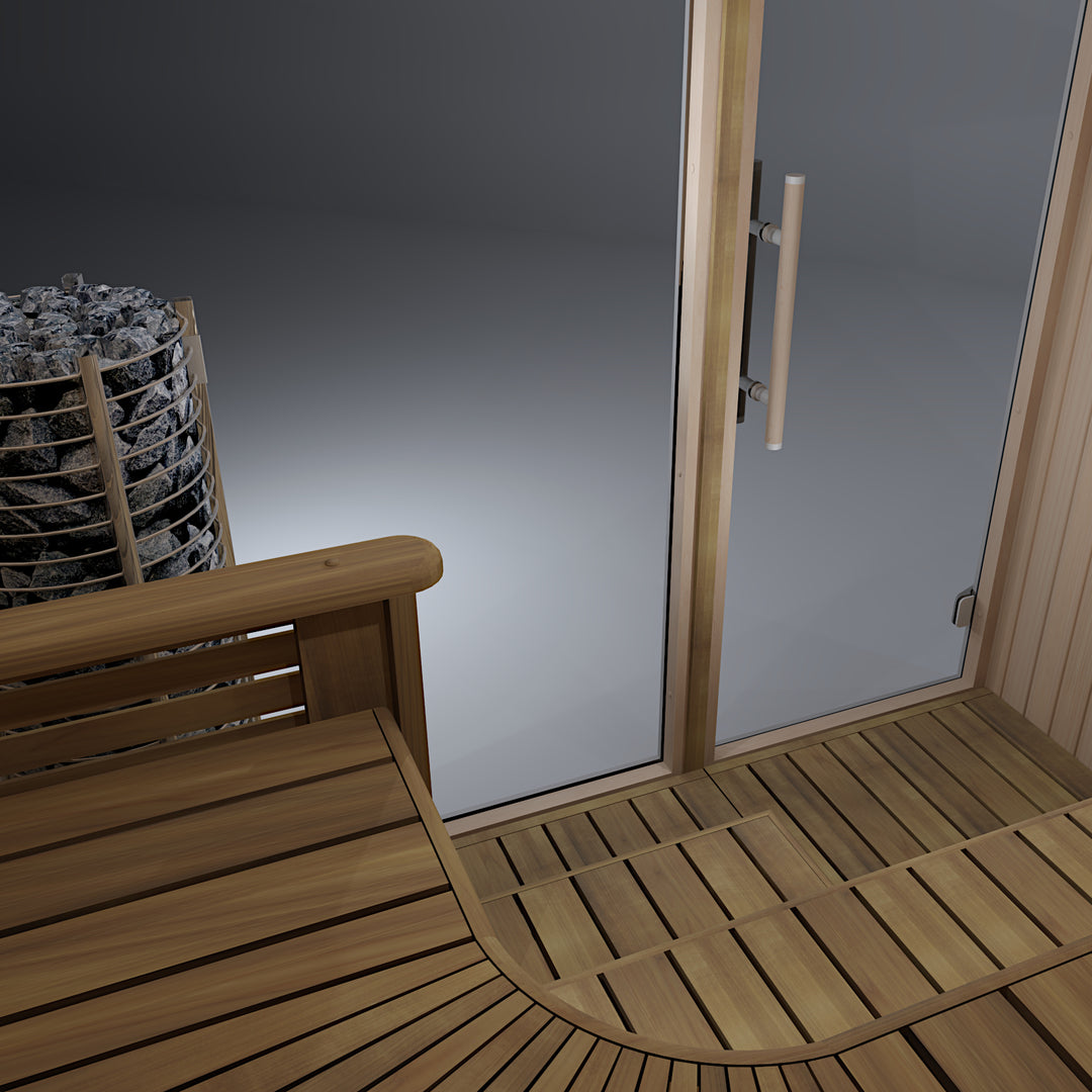 NL2320 Deco - White outdoor sauna