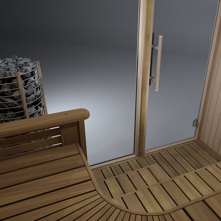 NL2320 Deco - White outdoor sauna