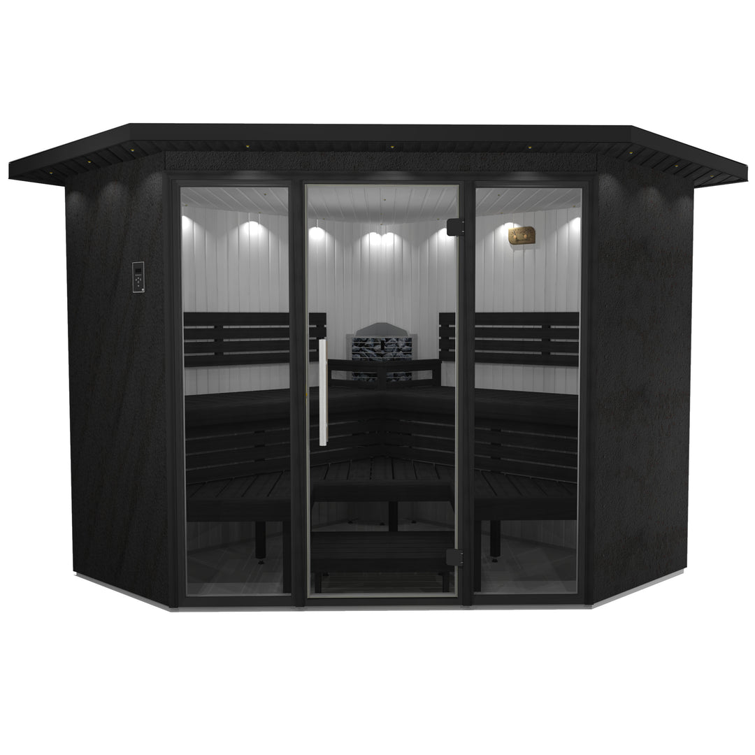 Triangle Sauna Layout Outdoor sauna NL2424 Deco triangle – Saunastore.com