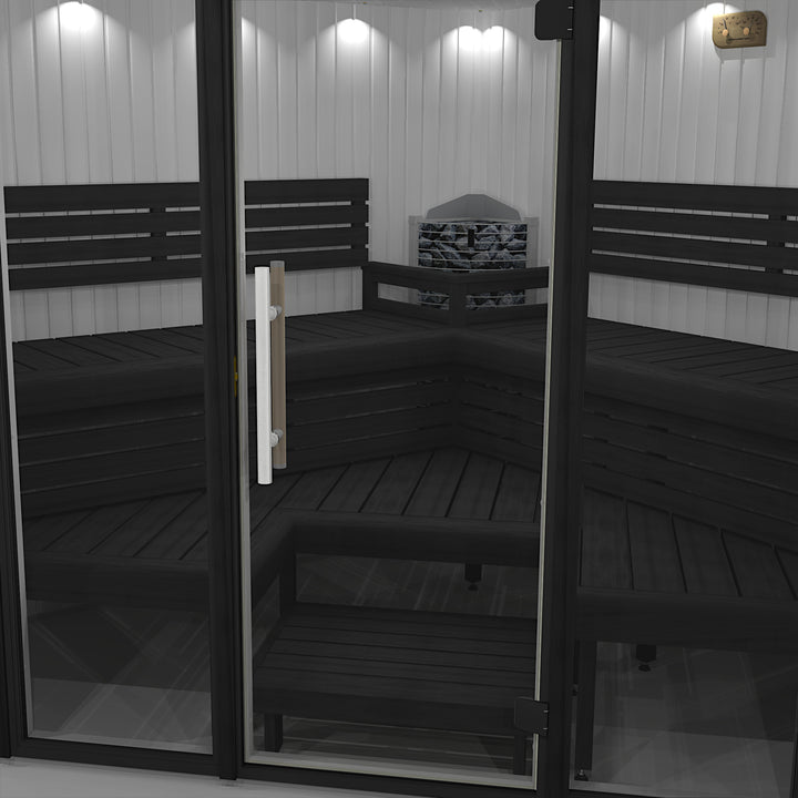 Triangle Sauna Layout Outdoor sauna NL2424 Deco triangle – Saunastore.com