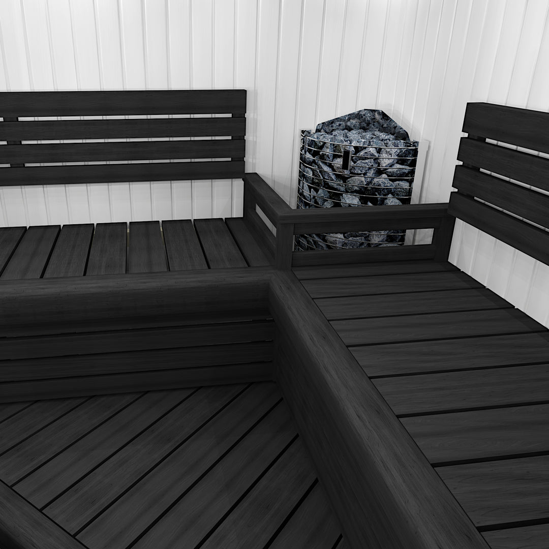 Triangle Sauna Layout Outdoor sauna NL2424 Deco triangle – Saunastore.com