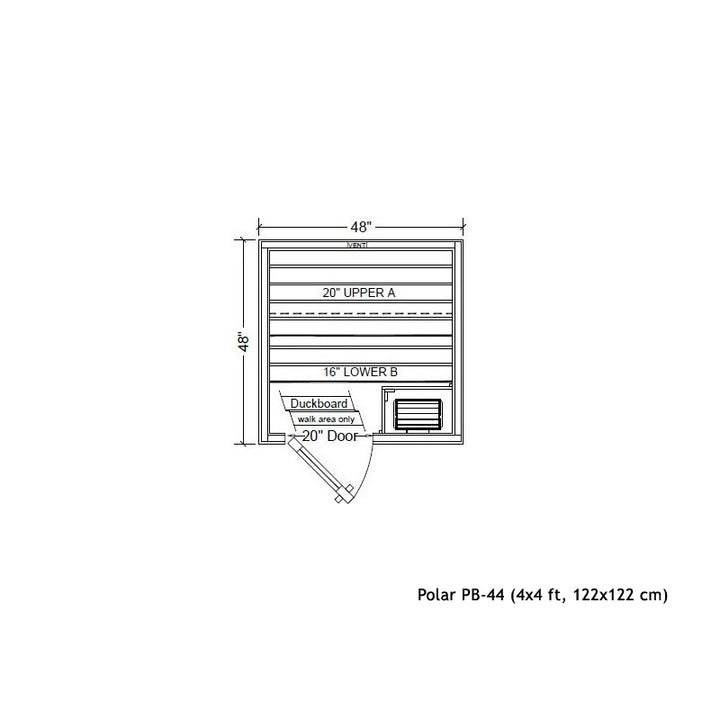 Polar sauna PB 44 (48x48")