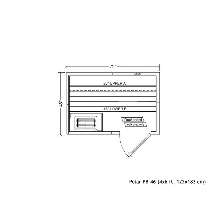 Polar sauna PB 46 (48x72")