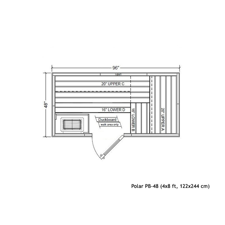 Polar sauna PB 48 (48x96")