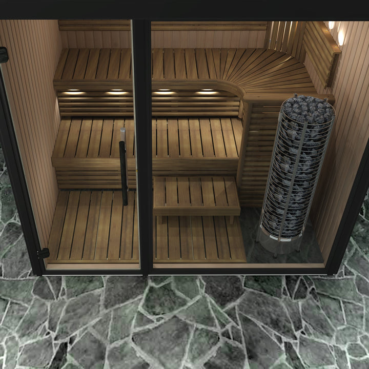 NL2320 Deco - Black outdoor sauna