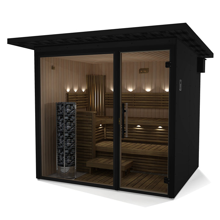 NL2320 Deco - Black outdoor sauna
