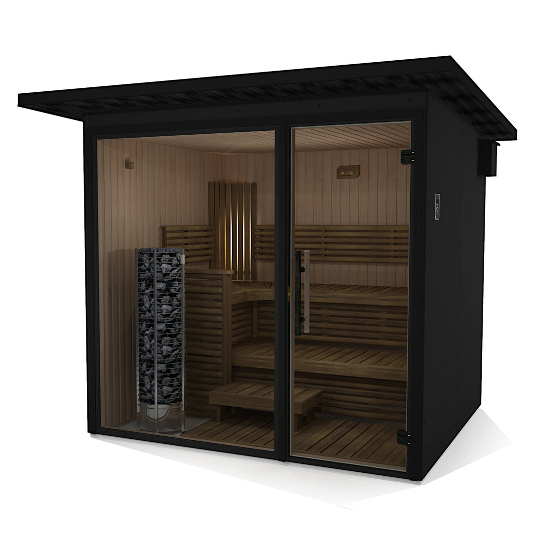NL2320 Deco - Black outdoor sauna