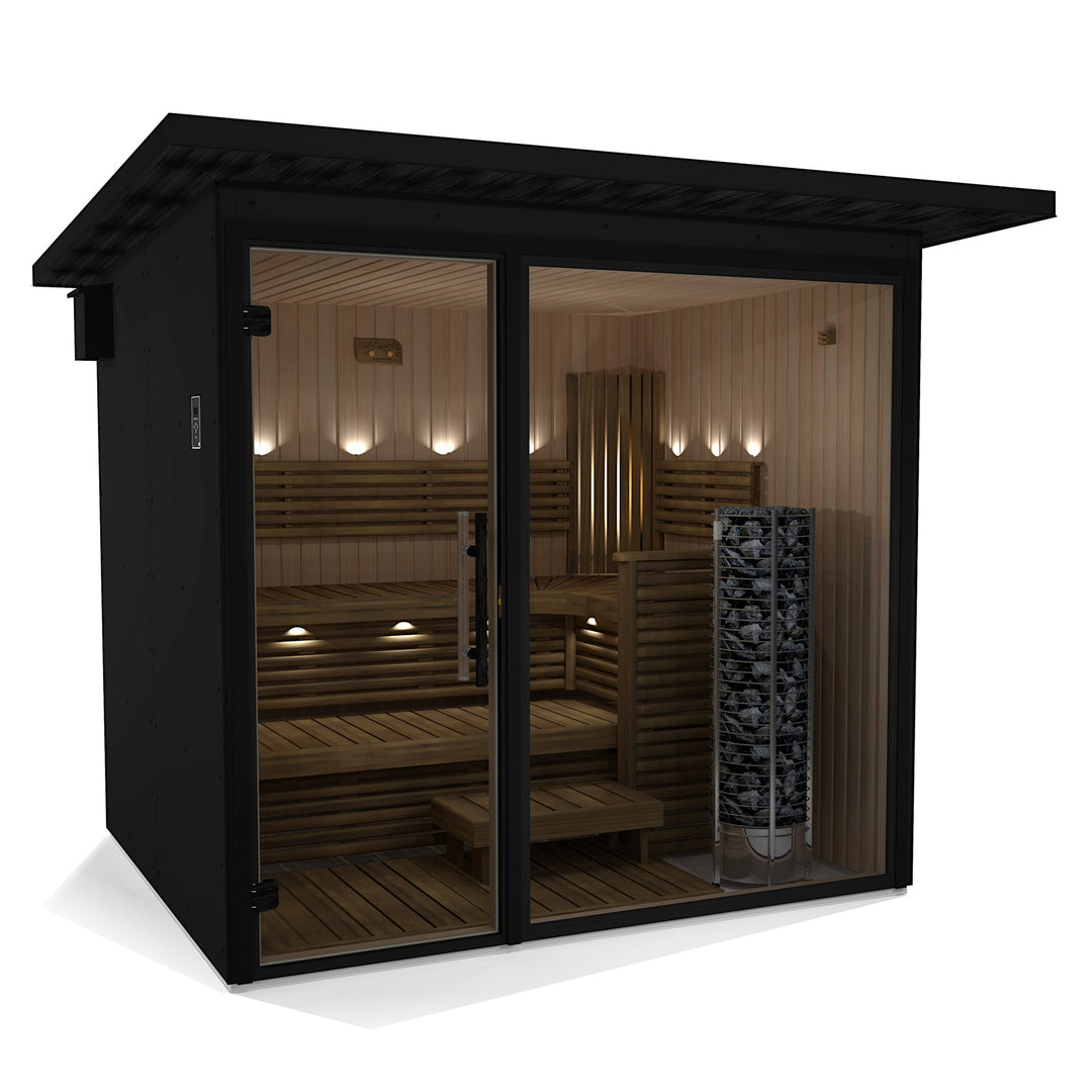 NL2320 Deco - Black outdoor sauna