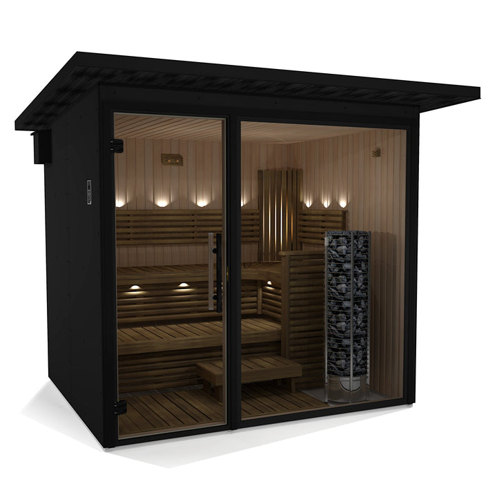 NL2320 Deco - Black outdoor sauna