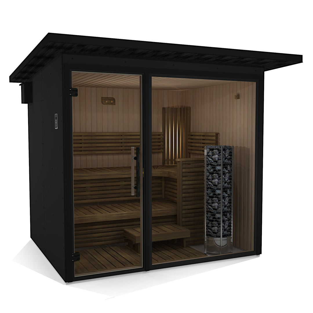 NL2320 Deco - Black outdoor sauna