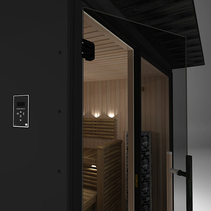 NL2320 Deco - Black outdoor sauna