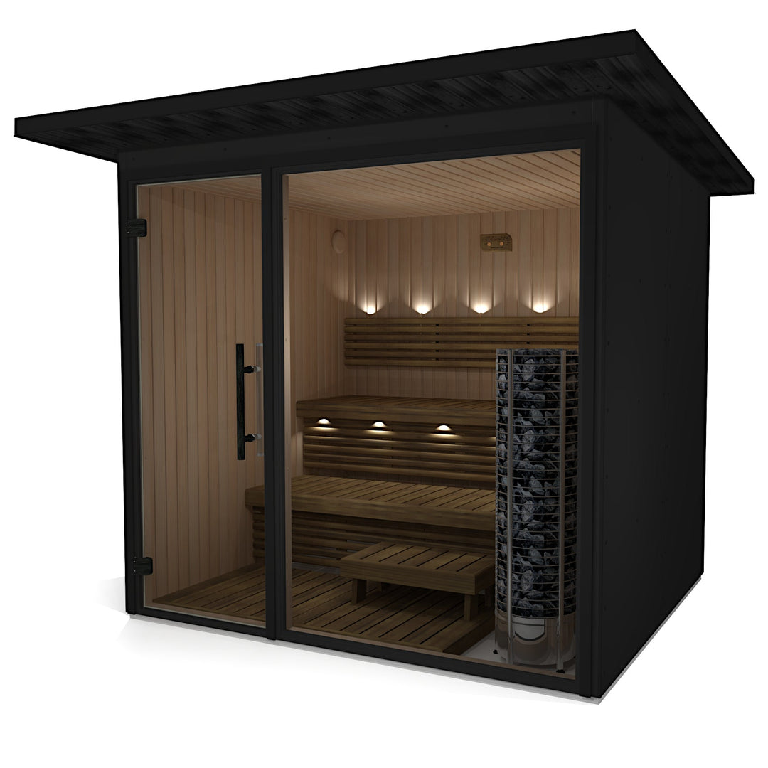 NL2320 Deco - Black outdoor sauna